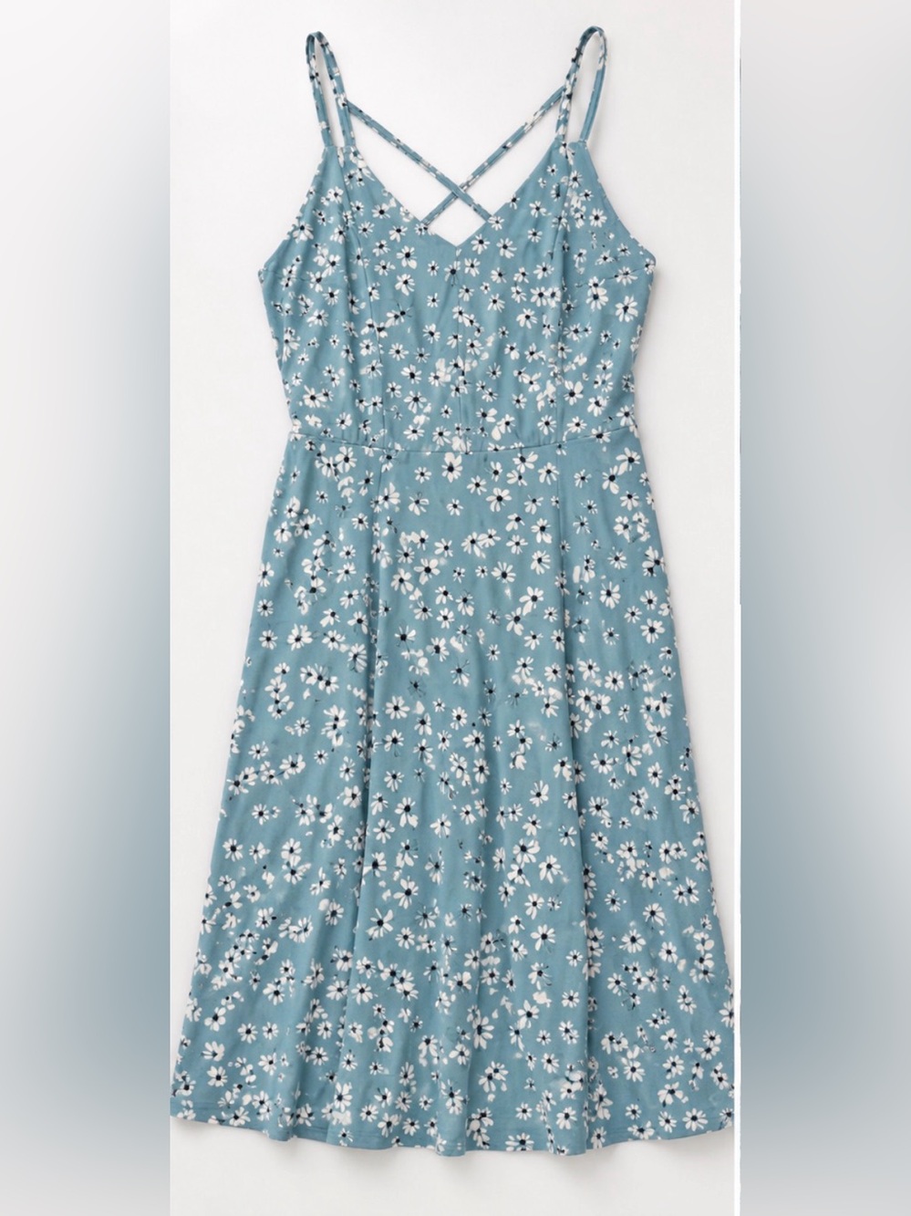 Market & Spruce Blue Floral Strappy Midi Dress Women’s Medium